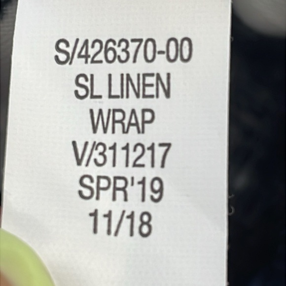 Banana Republic Linen Cotton Ruffle Wrap Dress Navy Floral Sz 4 - Picture 14 of 14